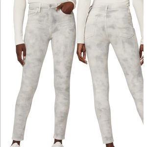 J BRAND rail distressed ankle slit skinny jeans tie dye size 32